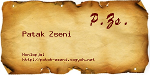 Patak Zseni névjegykártya